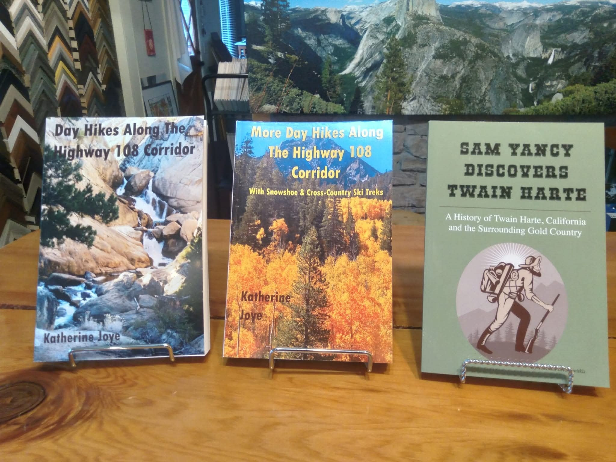 Local hiking guides and Twain Harte history books at All That MATTERS