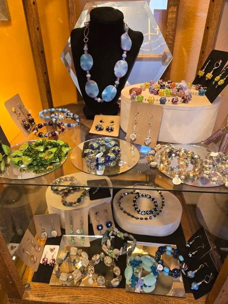 Handmade jewelry display at All That MATTERS